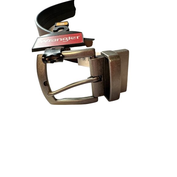 Wrangler Men's Reversible Silver Tone Buckle Belt Size 36 - Picture 4 of 8